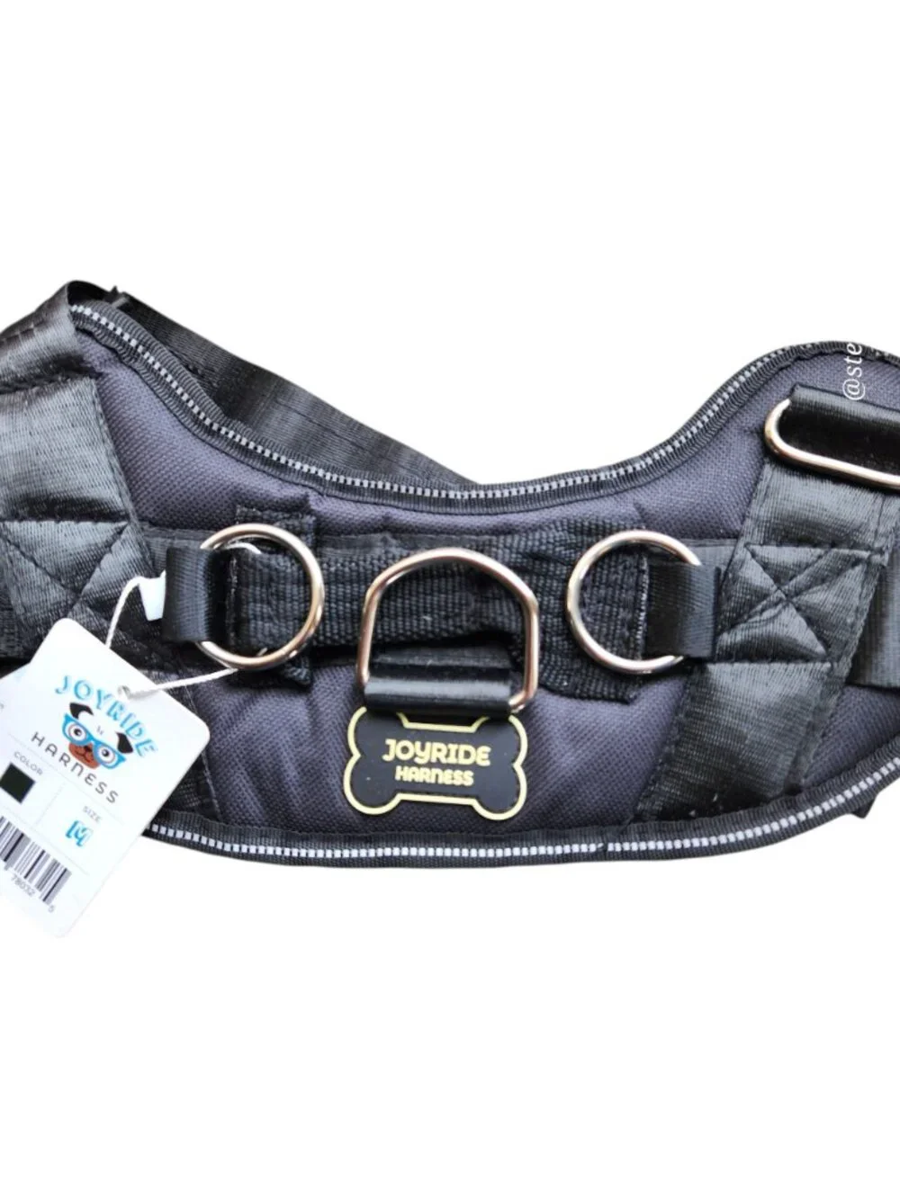 Joyride Dog Harness No Pull Tactical Reflective Black Size M Adjustable